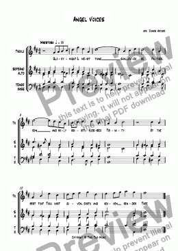 page one of Angel Voices Descant