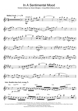 page one of In A Sentimental Mood (Alto Sax Solo)