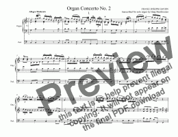 page one of Organ Concerto No. 2 in C, Hob. XVIII:8  (Haydn)