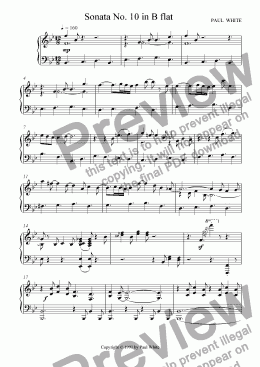 page one of Sonata No. 10 in B flat