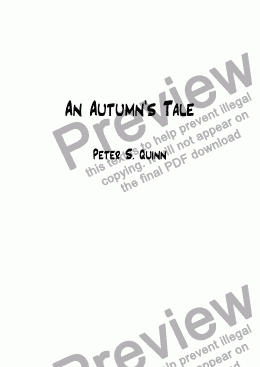 page one of An Autumn's Tale