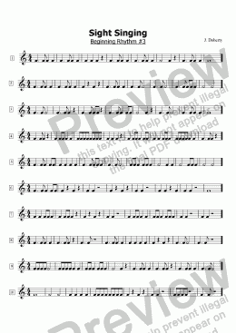 page one of Beginning Sight Singing #3