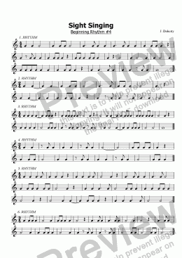 page one of Beginning Sight Singing #4