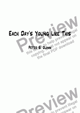 page one of Each Day's Young Like This