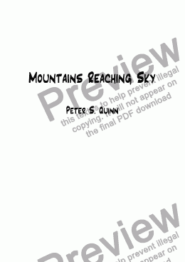 page one of Mountains Reaching Sky