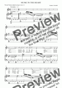 page one of MUSIC IN THE HEART (The work of Christmas)