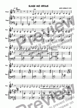 page one of Ground-up Variations for Violin and Piano