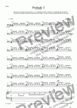 page one of Prelude 3 [solo pno or inst + pno]