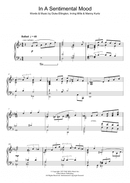 page one of In A Sentimental Mood (Piano Solo)
