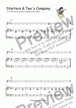 page one of Starters & Two’s Company - Piano Accompaniment