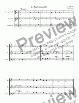 page one of Christmas Music for Brass Trio (Trp, Hrn, Euph/Tbn)