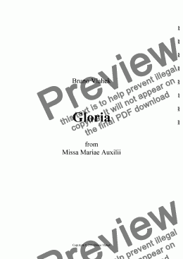 page one of Missa Mariae Auxilii - II. Gloria