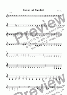 page one of Standard Guitar Tuning