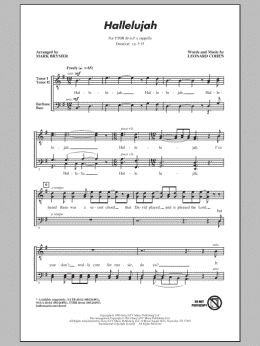 page one of Hallelujah (TTBB Choir)