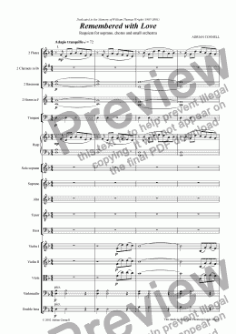 page one of Remembered With Love (Requiem)