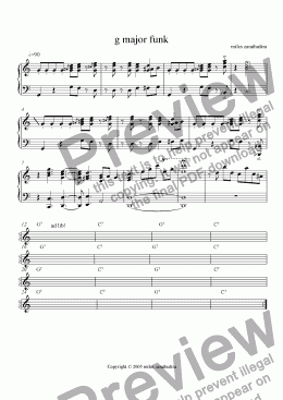 page one of g major funk