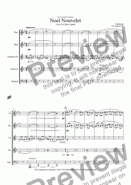 page one of Noel Nouvelet (woodwind quintet)