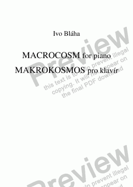 page one of MACROCOSM for piano