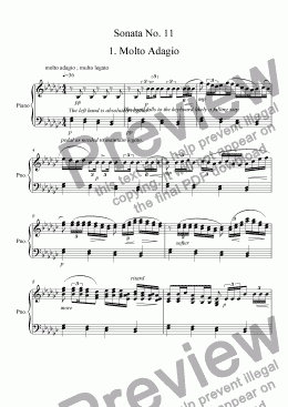 page one of Sonata No. 11