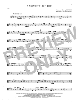 page one of A Moment Like This (Viola Solo)