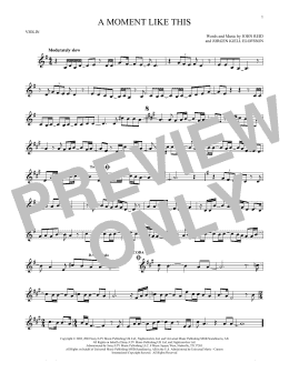 page one of A Moment Like This (Violin Solo)