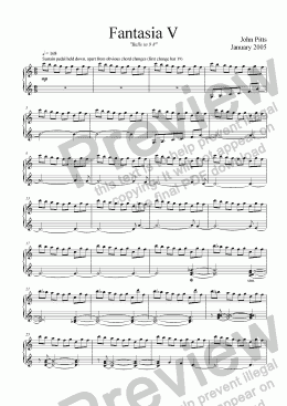 page one of Fantasia 5  "Bells in 9 8" [2005]
