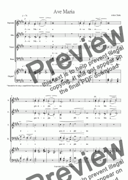 page one of Ave Maria - SSAATBB