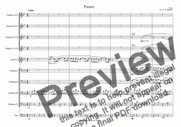 page one of Pavane (for brass 10-piece)