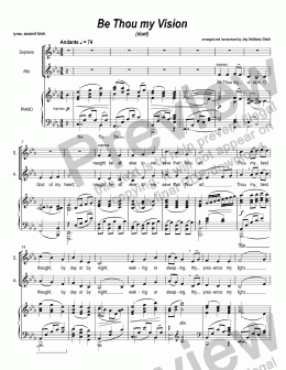 page one of Be Thou My Vision (duet sop/alto + piano)