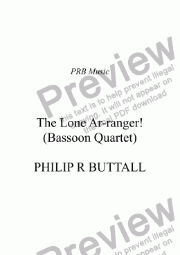 page one of The Lone Ar-ranger! (Bassoon Quartet)
