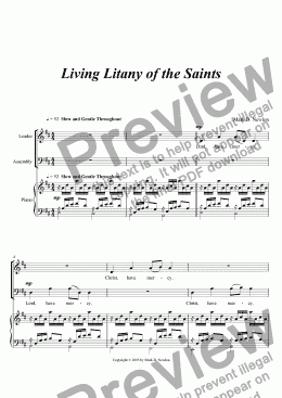 page one of Living Litany of the Saints