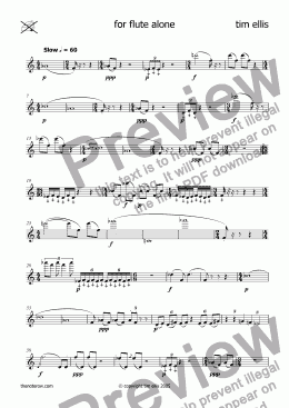 page one of for flute alone