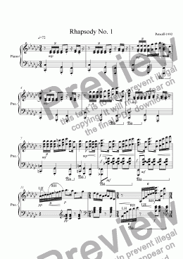 page one of Rhapsody No. 1
