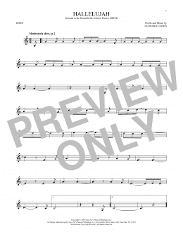page one of Hallelujah (French Horn Solo)
