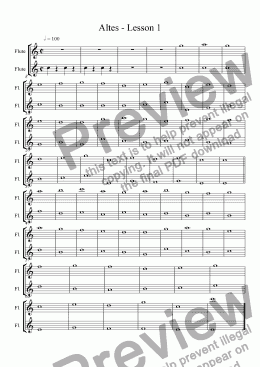 page one of Altes Lesson 1