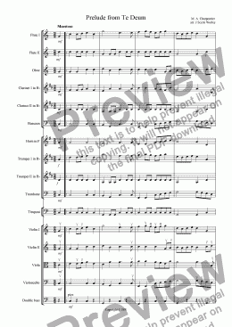 page one of Te Deum (Prelude)