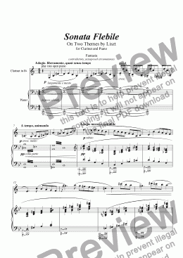 page one of Sonata Flebile on Two Themes of Liszt