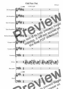 page one of Odd Sax Out