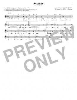 page one of Hallelujah (Lead Sheet / Fake Book)