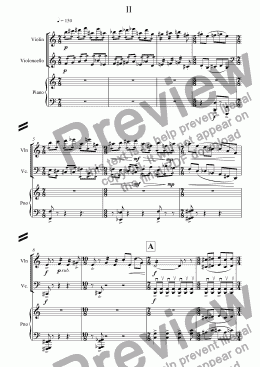 page one of Piano Trio (movement 2)
