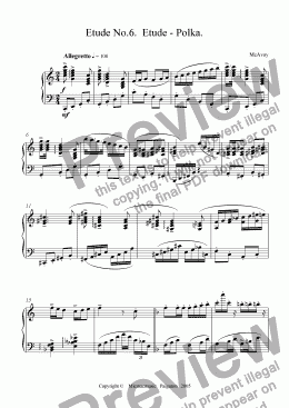 page one of Etude No.6. Etude - Polka.