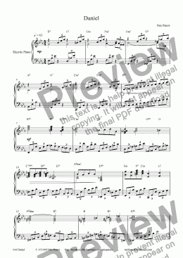 page one of Daniel [piano solo]