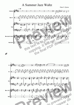 page one of A Summer Jazz Waltz