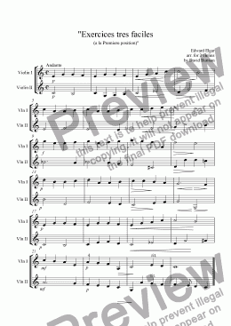 page one of Exercises tres Faciles(a la Premiere Position)