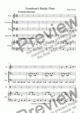 page one of Trombone's Buddy Flute