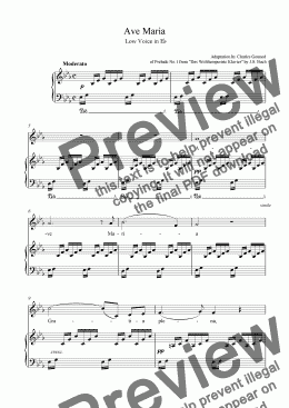 page one of "Ave Maria" -(Bach/Gounod) -Download Wedding Sheet Music -Medium Voice