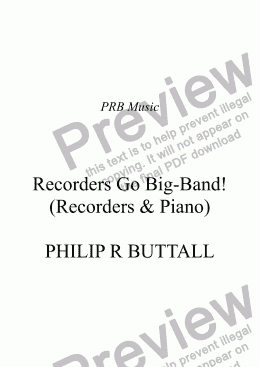 page one of Recorders go Big-Band!