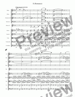 page one of Symphony in C Minor (II, "Romance")