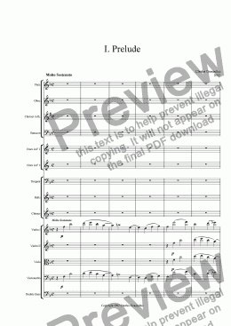 page one of Chamber Symphony in F, Prelude