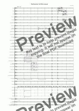 page one of Sinfonietta 3rd Movement